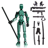 3D figură robot R13 - Verde metalic onix