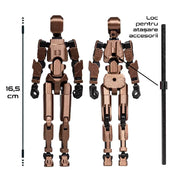 3D figură robot R13 - Cupru metalic