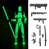 3D figură robot R13 - Verde fosforescent