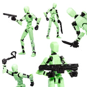 3D figură robot R13 - Verde fosforescent