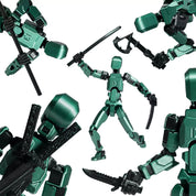 3D figură robot R13 - Verde metalic onix