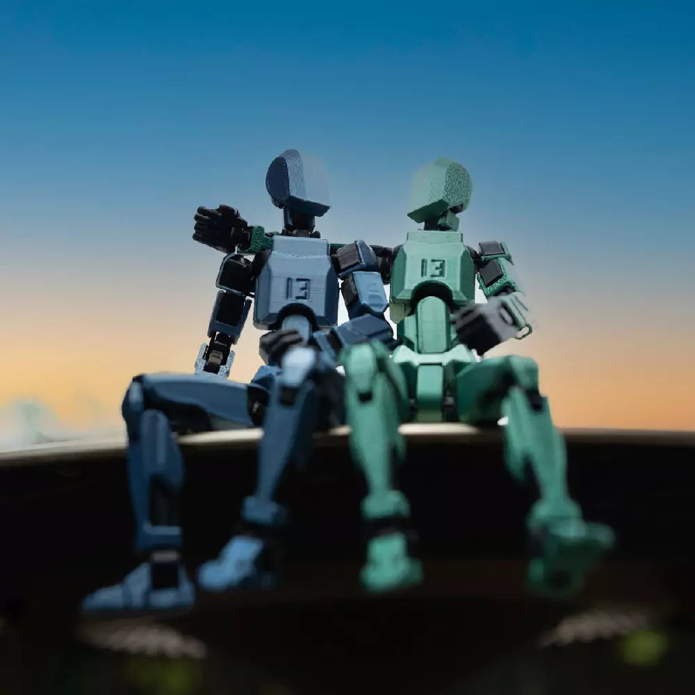 3D figură robot R13 - Verde metalic onix