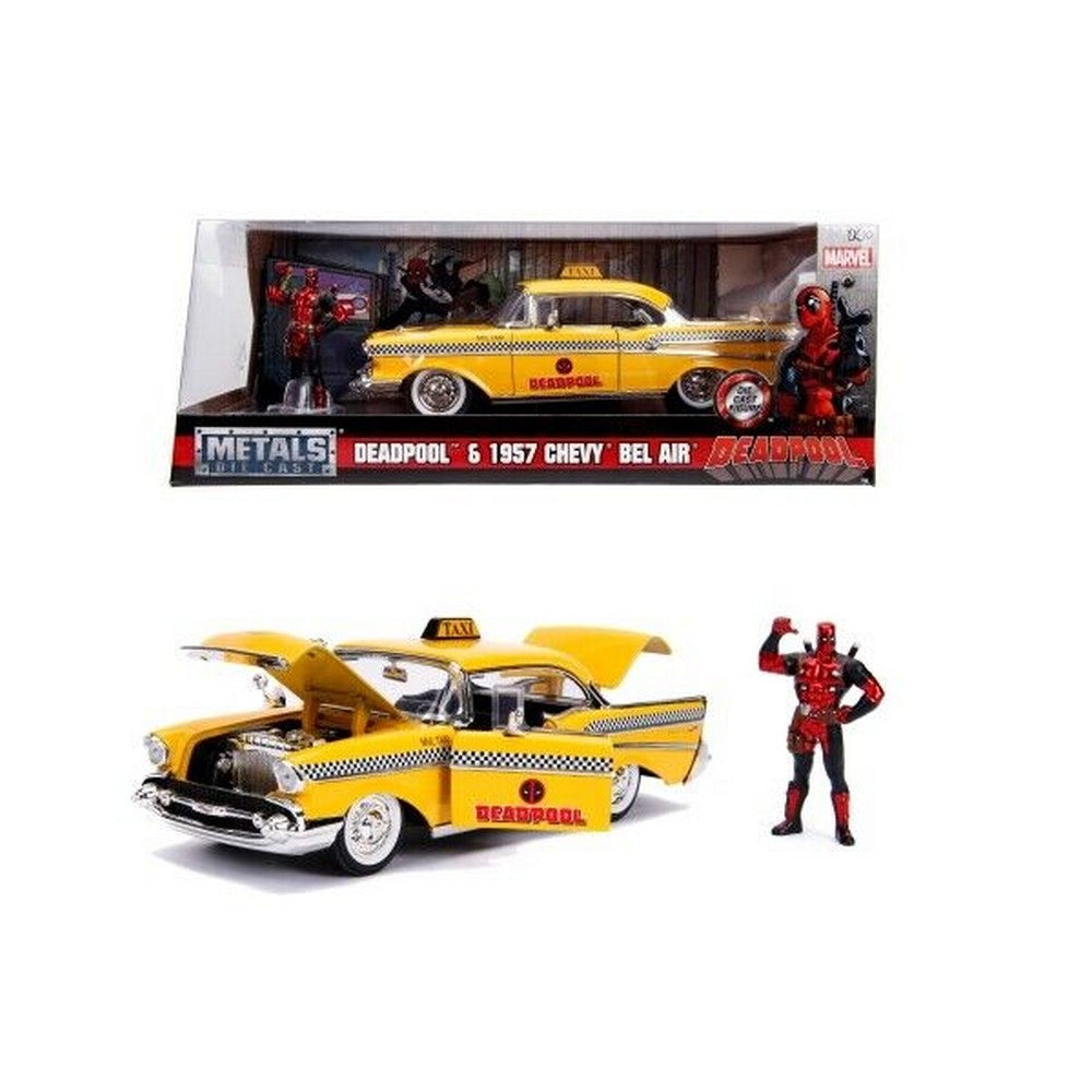 Marvel Deadpool Yellow Taxi 1/24 Jada Toys dobozban es anelkul