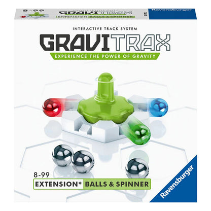 Joc de constructie Gravitrax Balls & Spinner, Titirez, set de accesorii