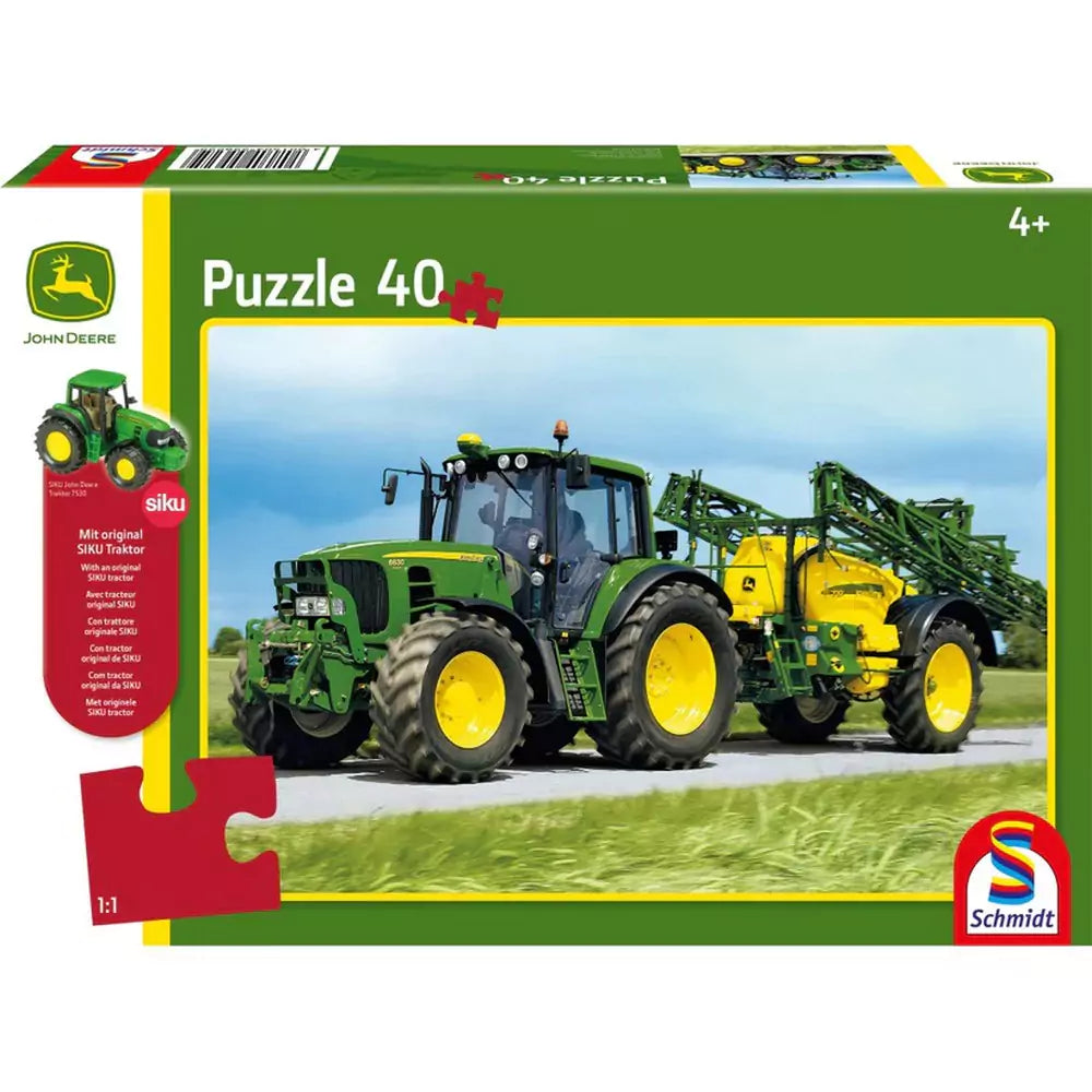 Puzzle Schmidt - John Deere - Tractor 6630 cu pulverizator, 40 piese