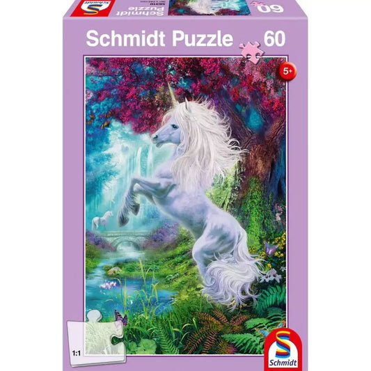 Puzzle Schmidt: Unicorn în Grădina Fermecată, 60 piese