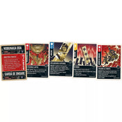 Unmatched Nobunaga Oda hős kártyái közelről, stratégiai és támadó lapok