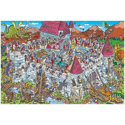 Puzzle Schmidt: View into the knight's castle, 200 piese