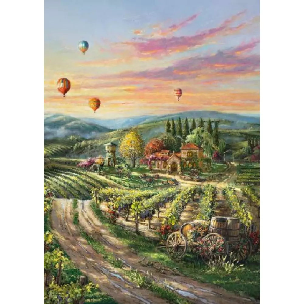 Puzzle Schmidt: Thomas Kinkade - Viața liniștită a viei din vale, 1000 de piese