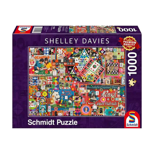 Puzzle Schmidt: Shelley Davies - Vintage Board Games, 1000 piese