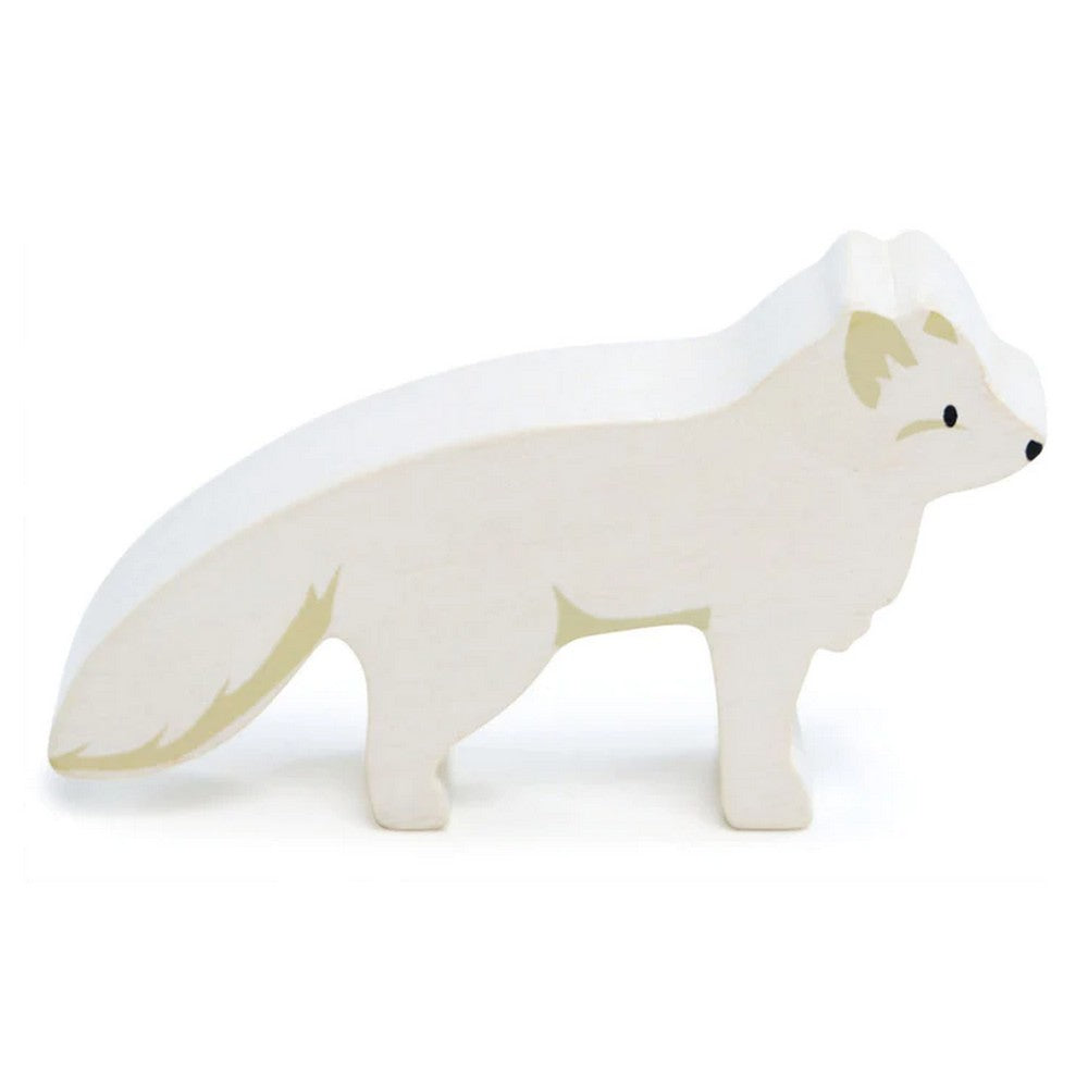 Figurină vulpe arctică din lemn premium - Arctic Fox - TL4843