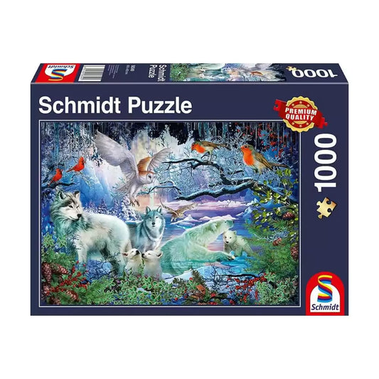 Puzzle Schmidt: Wolves in a Winter Forest, 1000 piese