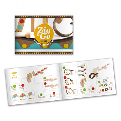 Djeco Zig & Go "Clopoțel", set cu 25 piese - brosura pas cu pas color