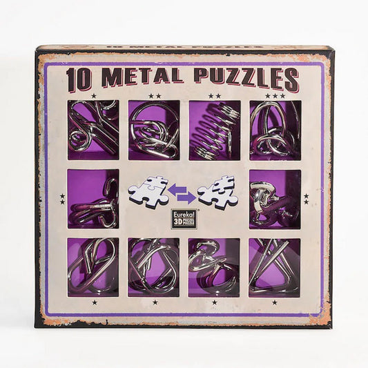 Set 10 puzzle-uri metalice, mov