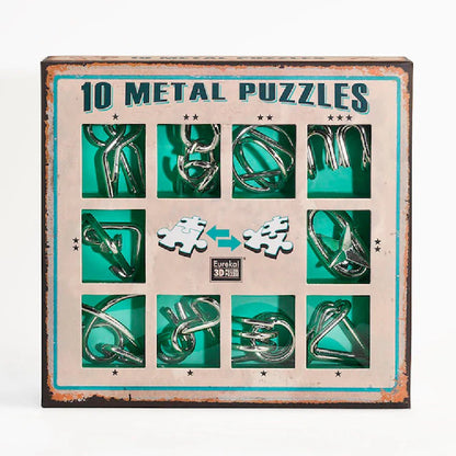 10 Metal Puzzles Set Verde