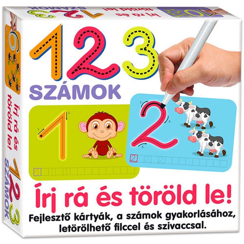 Írj rá és töröld le: Számok 1 2 3 joc în limba maghiară