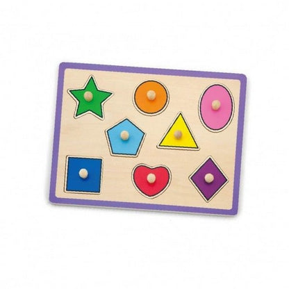 Puzzle cu maner - forme geometrice