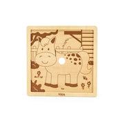 Puzzle din lemn cu 9 piese, Cal, Viga