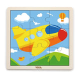 Puzzle din lemn cu 9 piese - Avion, Viga