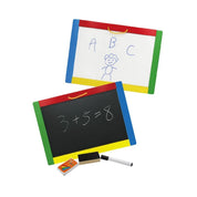 Tăbliță dublă față - magnetică și de scris cu cretă, cu accesorii, din lemn