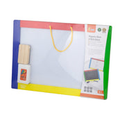 Tăbliță dublă față - magnetică și de scris cu cretă, cu accesorii, din lemn