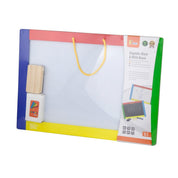 Tăbliță dublă față - magnetică și de scris cu cretă, cu accesorii, din lemn