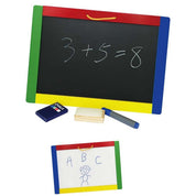 Tăbliță dublă față - magnetică și de scris cu cretă, cu accesorii, din lemn