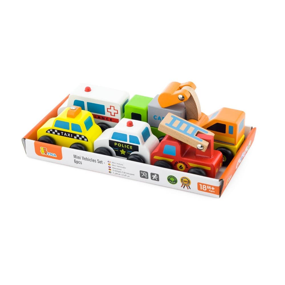 Mini vehicule set din lemn, Viga