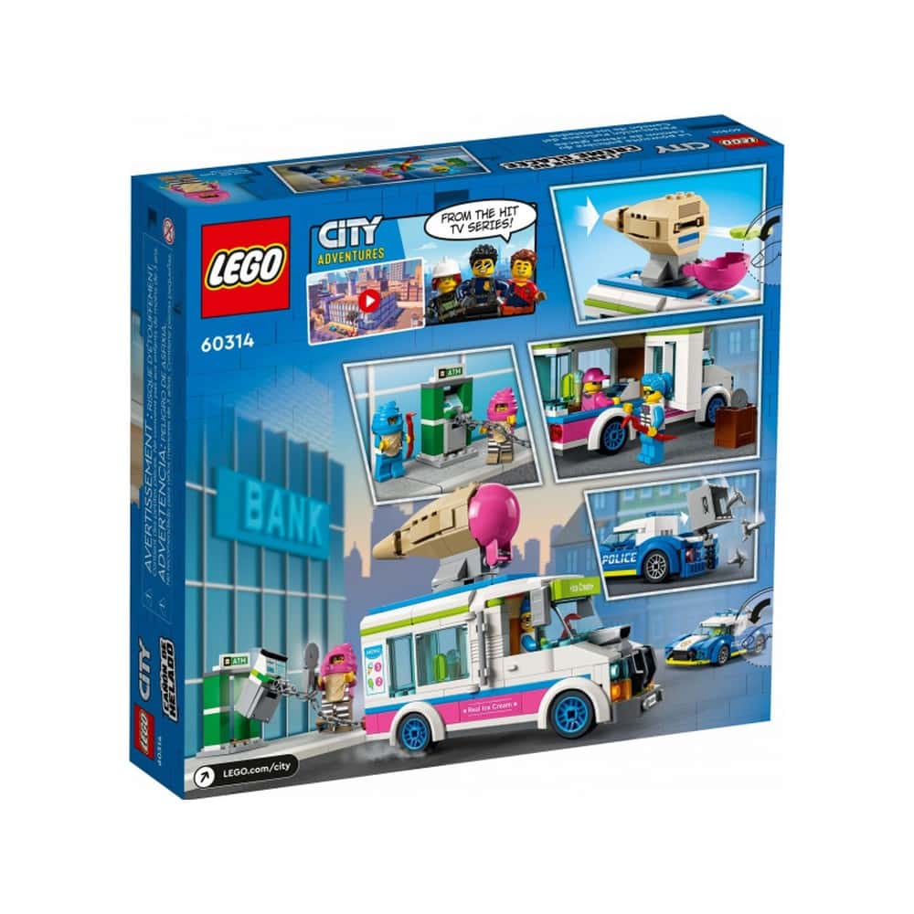 LEGO City Urmarirea masinii de inghetata 60314, 317 piese