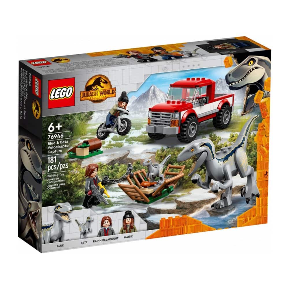 LEGO Jurassic World -  Capturarea Velociraptorilor Blue si Beta 76946, 181 piese