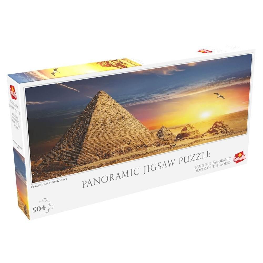 Panoramic Puzzle, Pyramids at Sunset, Egypt, 504 darabos - Játszma.ro - A maradandó élmények boltja