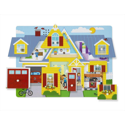 Melissa & Doug Puzzle din lemn cu sunete În jurul casei - Jocozaur.ro - Omul potrivit la jocul potrivit