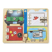 Melissa & Doug Joc din lemn pentru dezvoltarea abilităților, Lacăte și încuietori