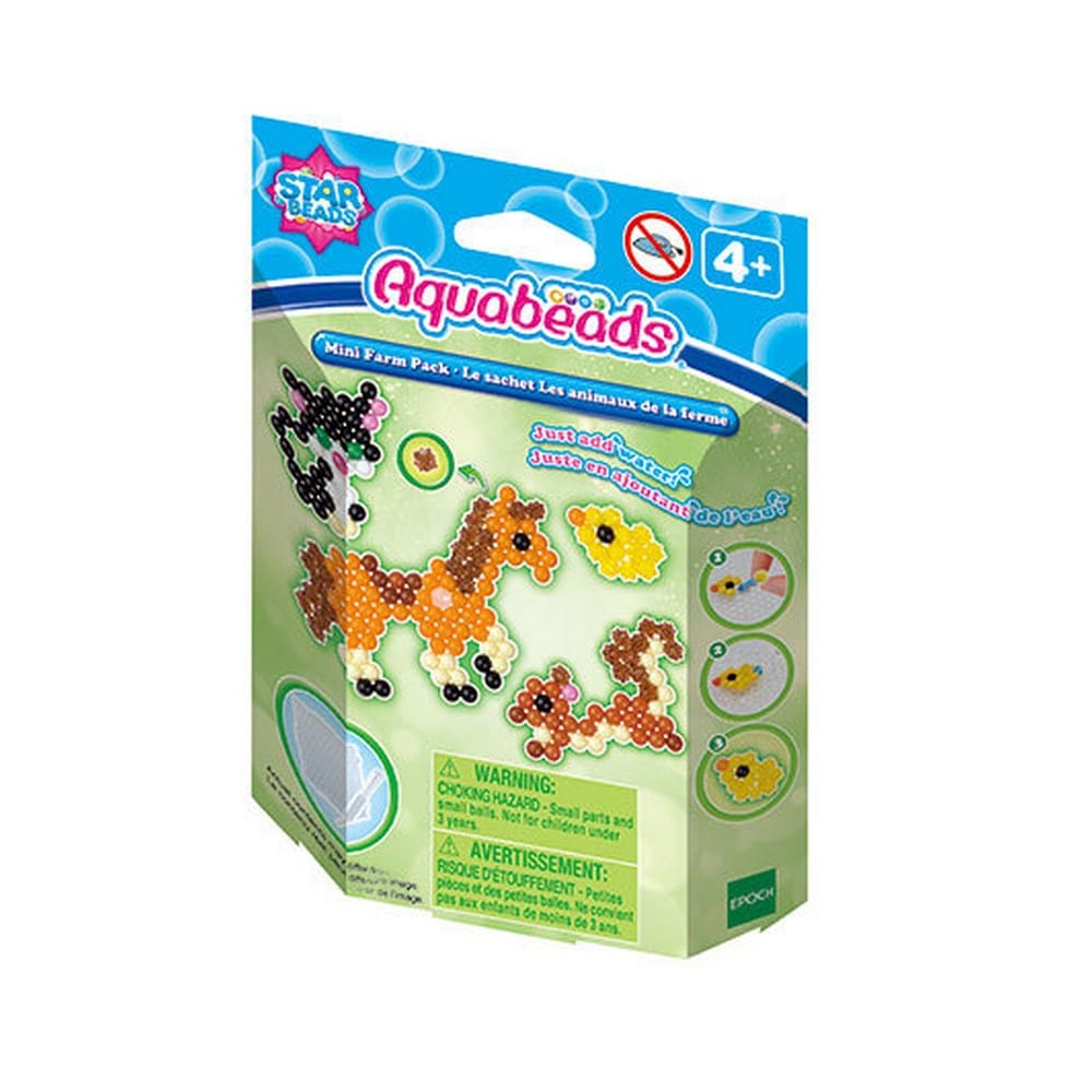 AquaBeads: Mini set mărgele stelare - animale de la fermă