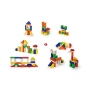 Set de cuburi de construcție din lemn, 100 piese, Viga
