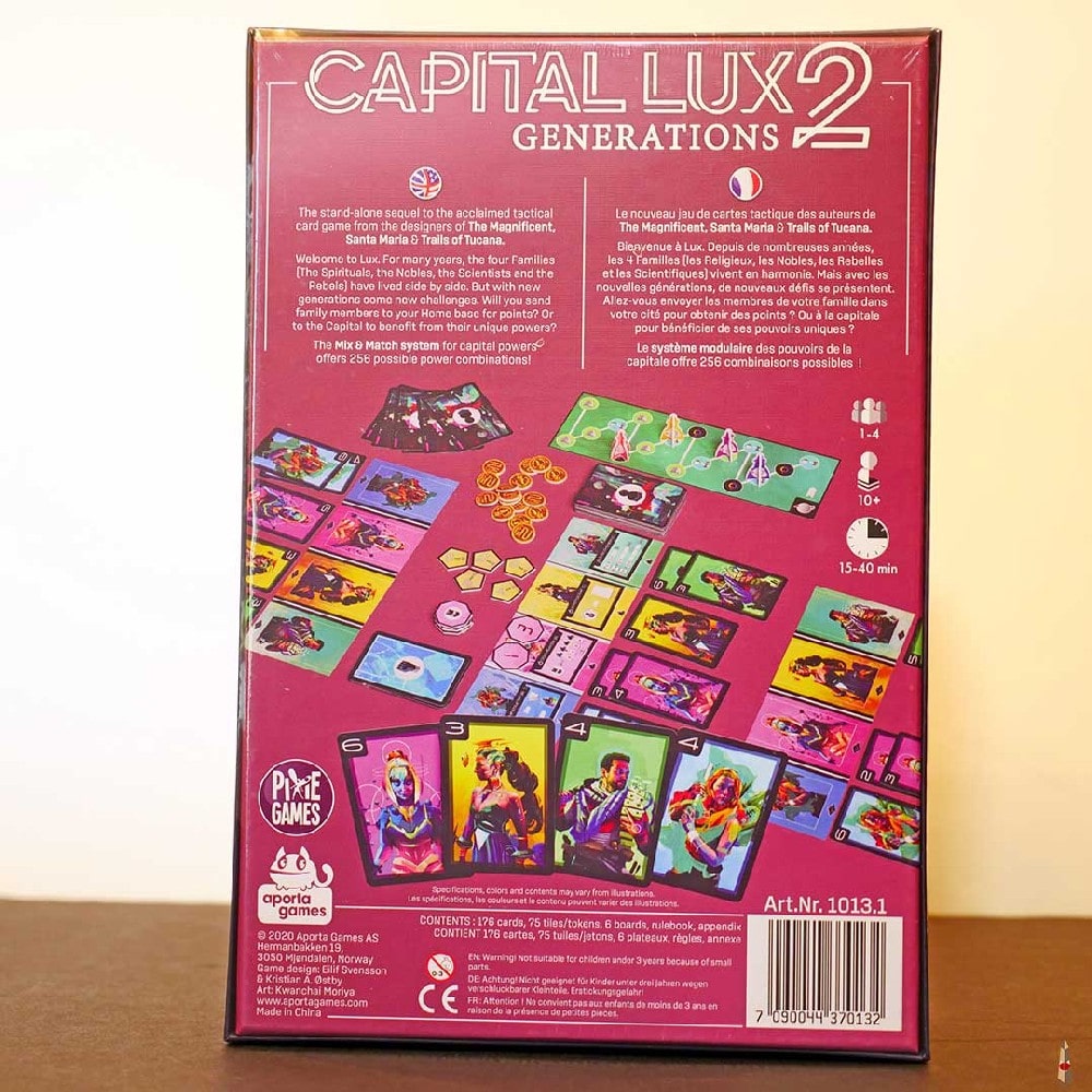 Capital Lux 2: Generations joc de societate în limba engleză