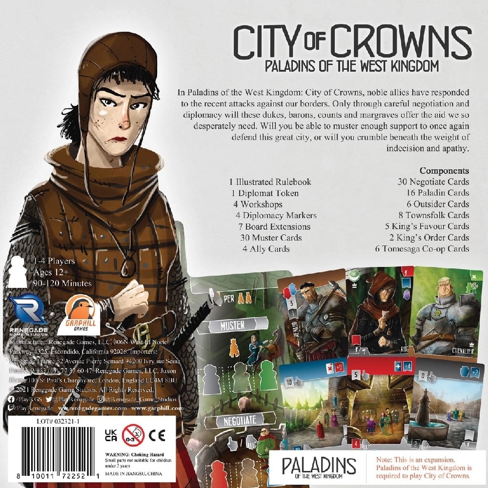 Paladins of the West Kingdom: City of Crowns extensie în limba engleză