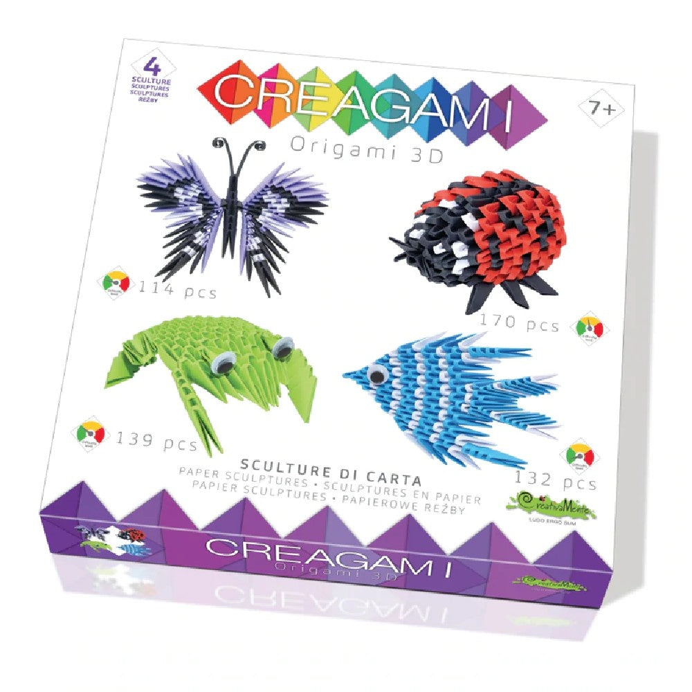 Creagami - Set origami 3D, Set de bază cu 4 modele