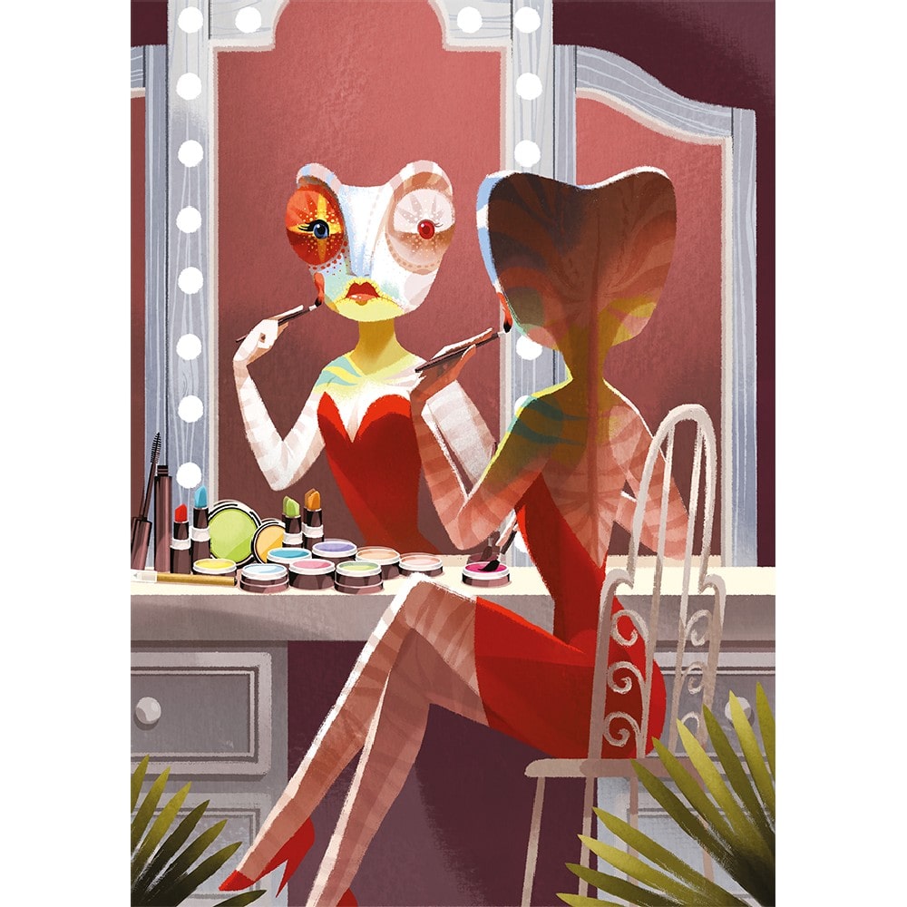 Dixit puzzle 1000 de piese, Între două culori (Chameleon Night 14)