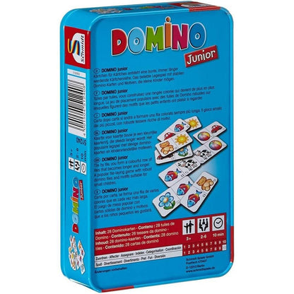 Domino Junior in cutie de metal - Jocozaur.ro - Omul potrivit la jocul potrivit