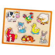 Puzzle cu butoane - Animale de companie, 8 piese, Viga