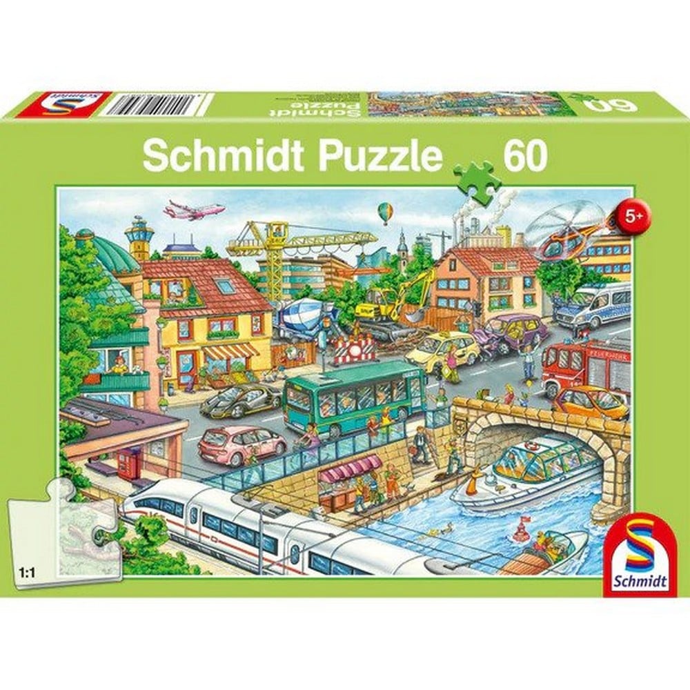 Puzzle Schmidt: Vehicule si trafic, 60 piese