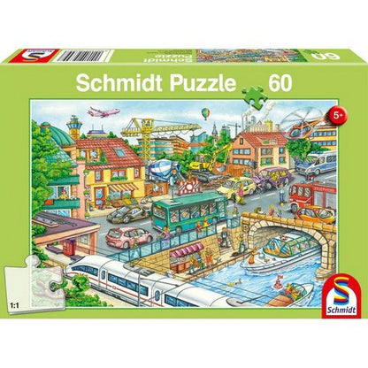 Puzzle Schmidt: Vehicule si trafic, 60 piese