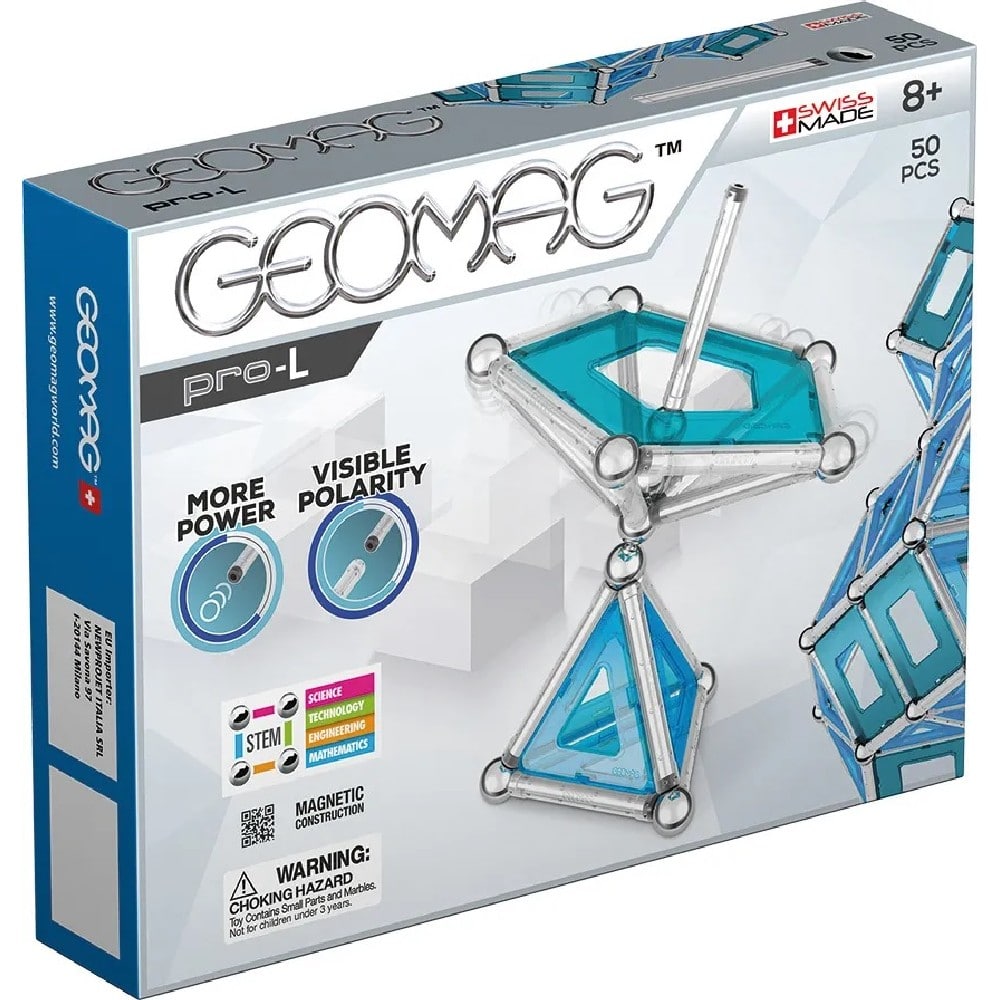 Set de construcție magnetică - Geomag, PRO-L 50 de piese