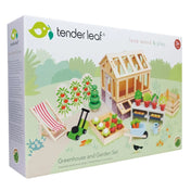 Set Casă de păpuși și grădinar din lemn premium - Tender Leaf Toys