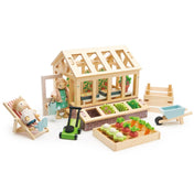 Set Casă de păpuși și grădinar din lemn premium - Tender Leaf Toys