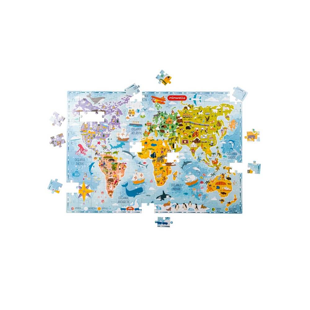 Joc educativ - Puzzle Harta lumii