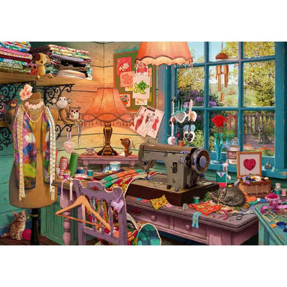 1000 piese,  In the Sewing Room