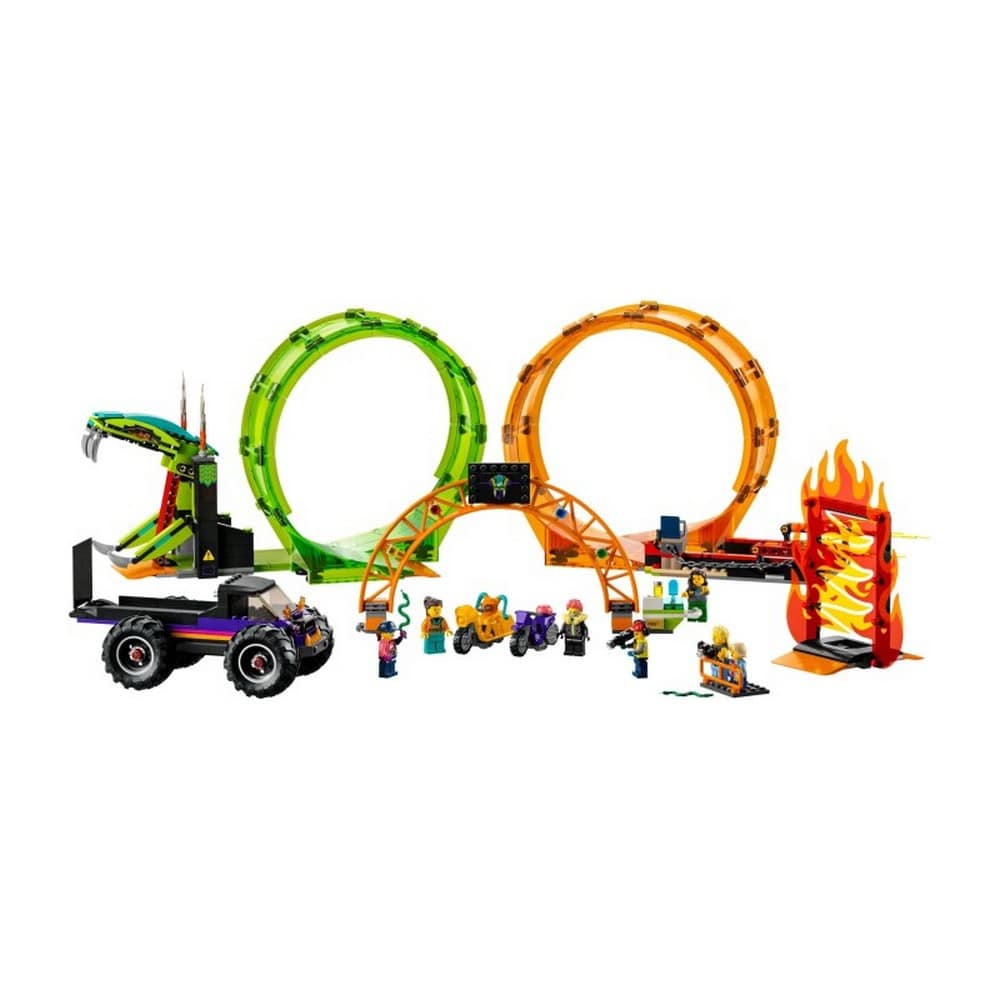 LEGO City Arenă de cascadorii cu două bucle 60339