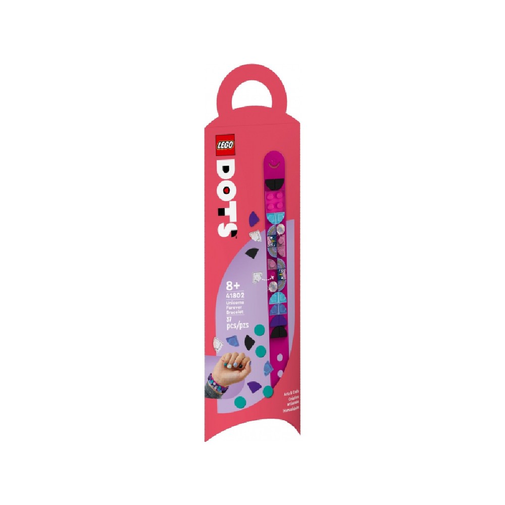 LEGO DOTS -  Bratara cu Unicorni 41802, 37 piese